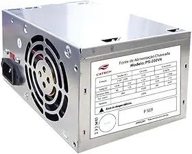 C3Tech Fonte ATX 200w, PS-200v4 para computador, 20+4 Pinos, 115v e 230v