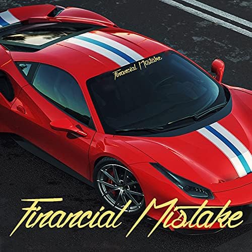 Calcomanía de vinilo para parabrisas de error financiero Boost Truck Lowered JDM Fresh Detailed Stance Car 20 x 3.34 pulgadas (amarillo)