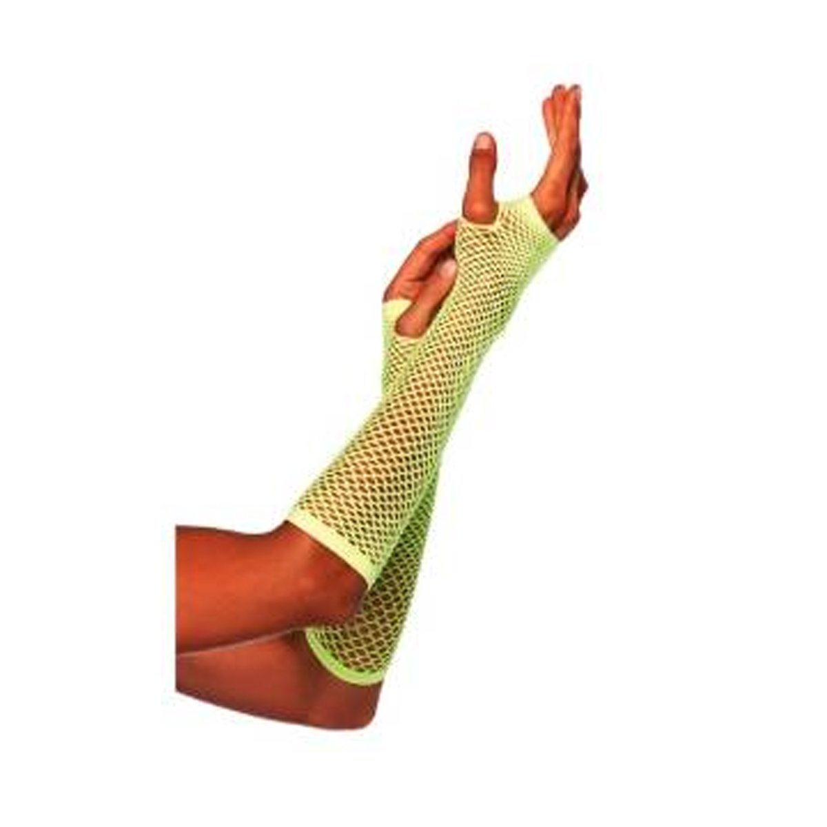 Mytoptrendz® Unisex Finger less Fishnet Gloves Neon Yellow