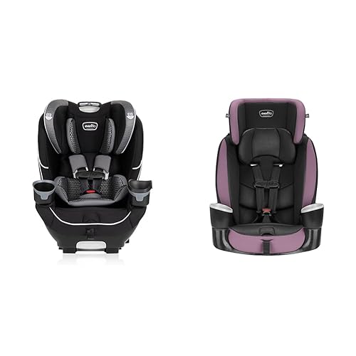 Evenflo EveryFitAll4One - Asiento convertible 3 en 1 para automóvil y asiento elevador orientado hacia adelante Maestro Sport para niños de 2 a 8
