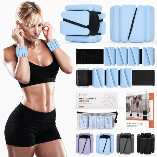 Image of Wrist Weights, Ankle Weights for Women Men, Adjustable Wrist Weighted Bracelet for Home Gym Workout, Running, Yoga, Exercise, Strength Training