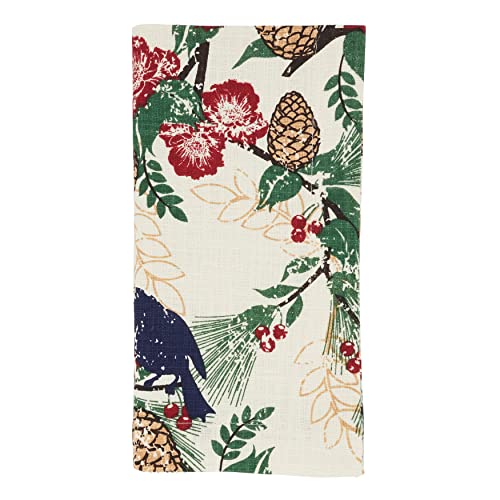 Pinecones and Birds Table Napkins (Set of 4)
