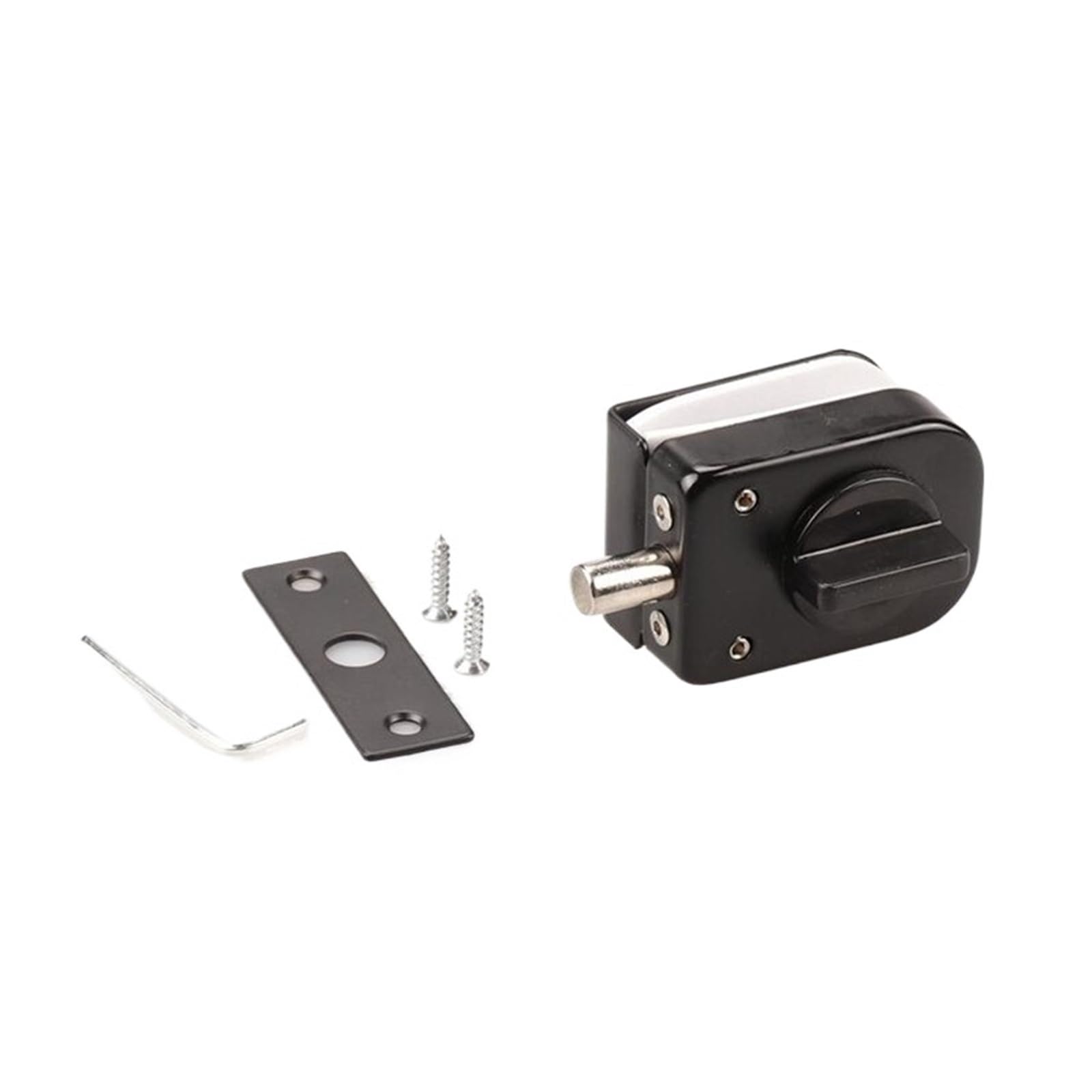 Cerradura Para Puerta De Vidrio Cerradura de puerta vidrio, cerradura simple, acero inoxidable(Black Single)