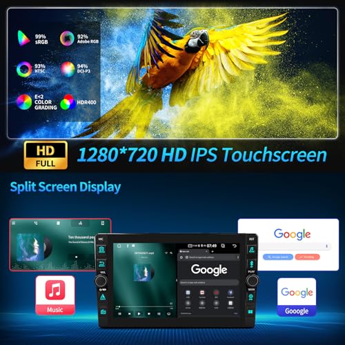 Radio for Ford Transit Connect 2010 2011 2012 2013 Radio Upgrade 10 inch IPS Touch Screen with Wireless Carplay Android Auto Back up Camera GPS Navigation SWC (Type D 2+64G with Knobs and Buttons)