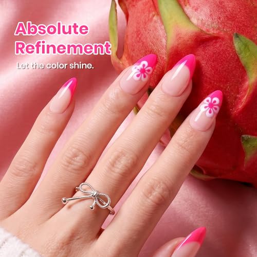 Image of Beetles Hot Pink Gel Polish - DragonfruitPink 15ML /0.51Fl Oz, Neon Pink Gel Nail Polish, Color-Matched Bottle, Soak-Off UV LED, Long-Lasting Holiday & Summer Nails Art for DIY Beginners & Salon Pros