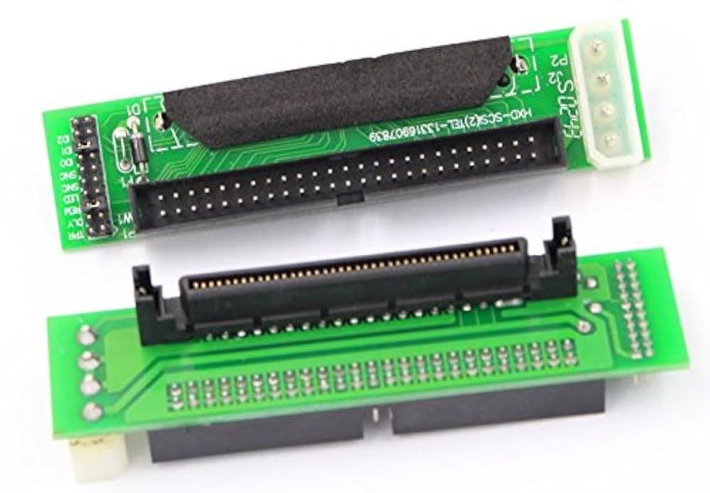 @さま用 Amazon | SCSI SCA 80ピン - IDC 50ピンオスアダプタSCSI 80-50