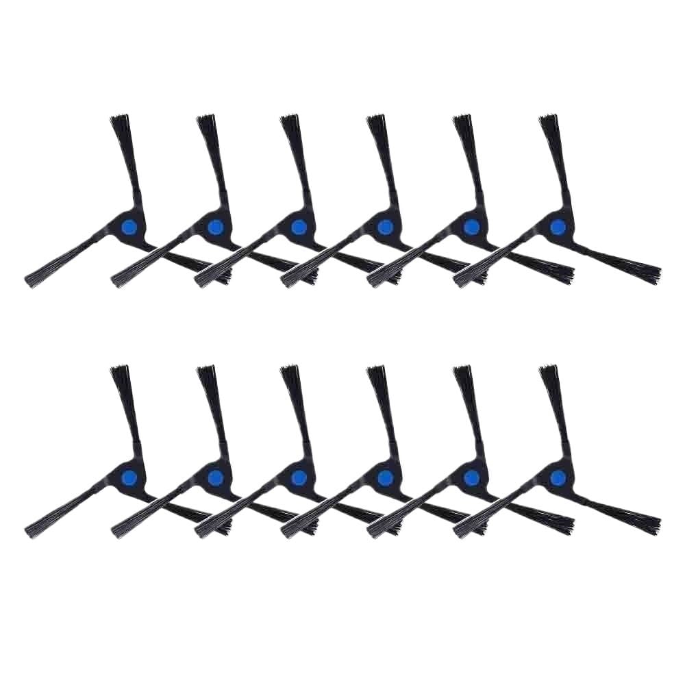 Zbcjdiunbx 12Pcs Black Side Brush，Compatible For Deebot，X2 X2pro X2 Ommi