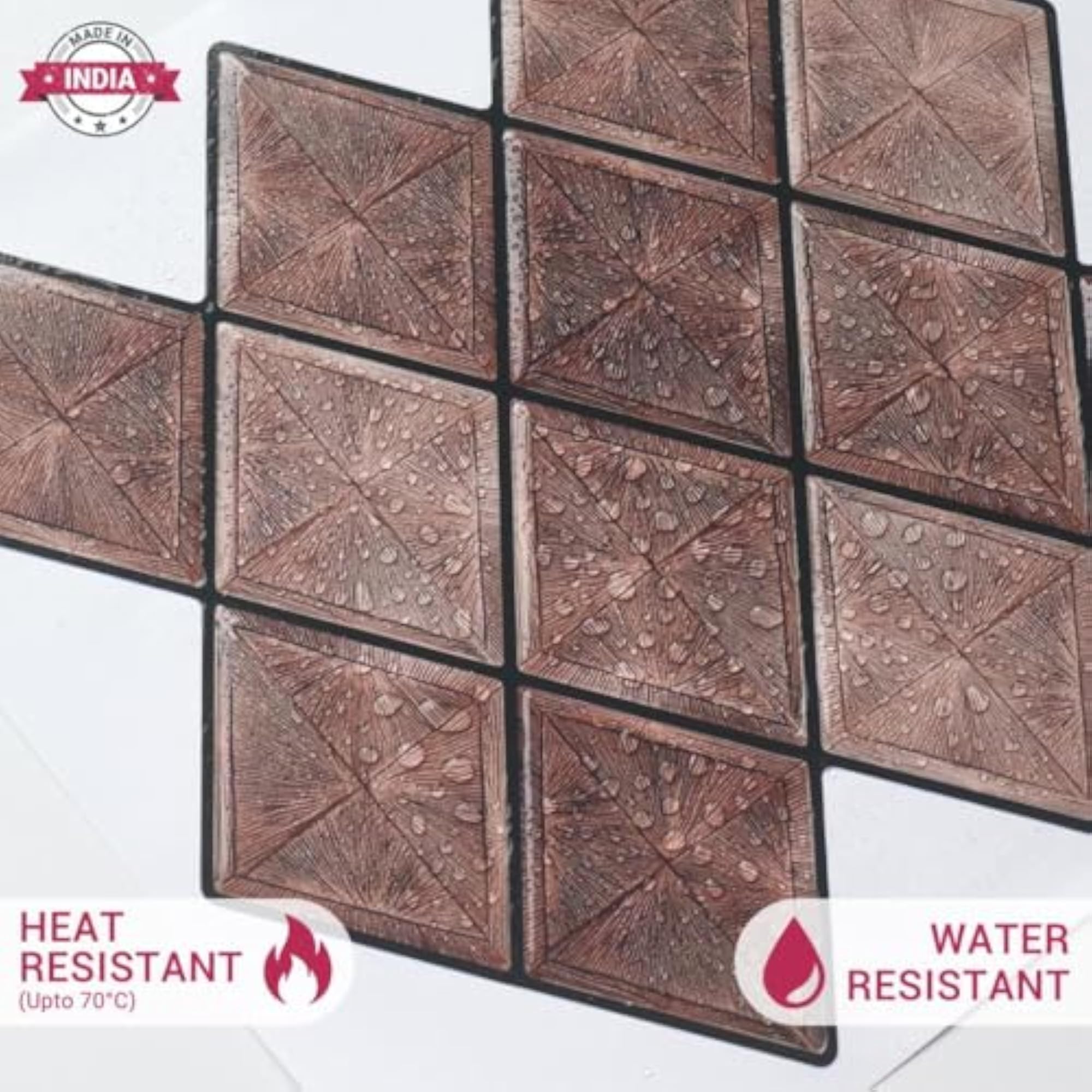 3D Beige Diamond Peel & Stick Tiles