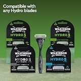 Wilkinson Sword Hydro 3 golarka męska, opakowanie ekonomiczne, 2 paski ślizgowe, ostrza pokryte węglem, uchwyt golarki plus 9 ostrzy zapasowych