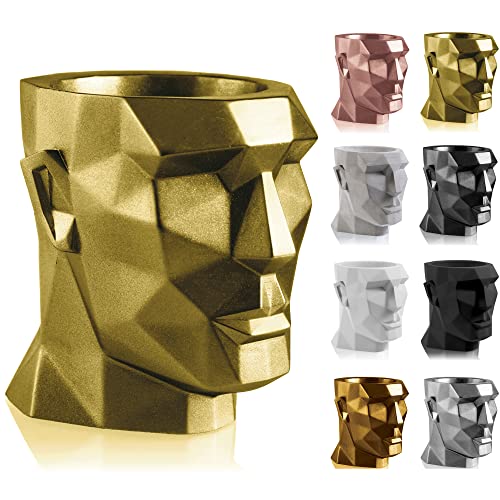 CONCRETTE Blumentopf aus Beton Apollo | Ø 12 cm | Classic Gold | Zement-Pflanzkübel | Handgefertigt in der EU Cover