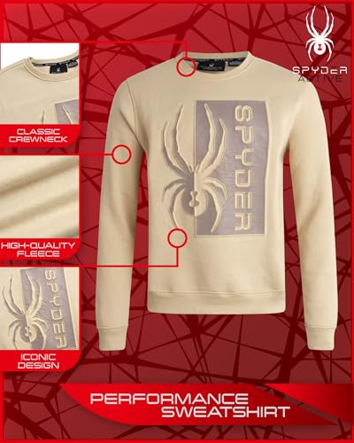 Spyder Men's Active Sweatshirt - Athletic Performance Fleece Classic Crewneck Pullover Sweatshirt for Men (Sizes: S-XXL)2