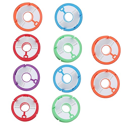 Abaodam 10Pcs Fishing Line Bobbin Spool Durable Silicone Winding Wheel for Management Lightweight Fishing Tool for Organized Tackle Selection