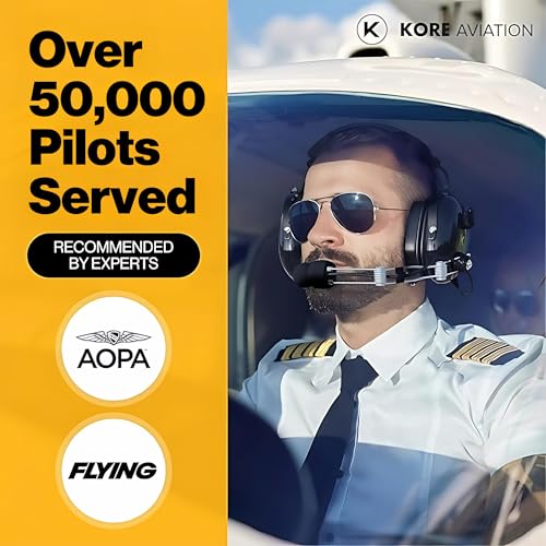 Image of KORE AVIATION P1 Series PNR Pilot Aviation Headset - Black