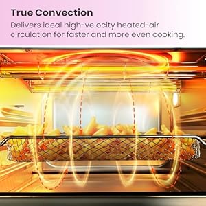 Retrostyleinfraredheatingairfryertoasterovenextralargecountertopconvectionoven10in1combo6slicetoastenamelbakingpaneasycleanwithrecipebookclassicpinkcolor Urban Country Home Decor Retro style infrared heating air fryer toaster oven extra large countertop convection oven 10 in 1 combo 6 slice toast enamel baking pan easy clean with recipe book classic pink color urban country home decor