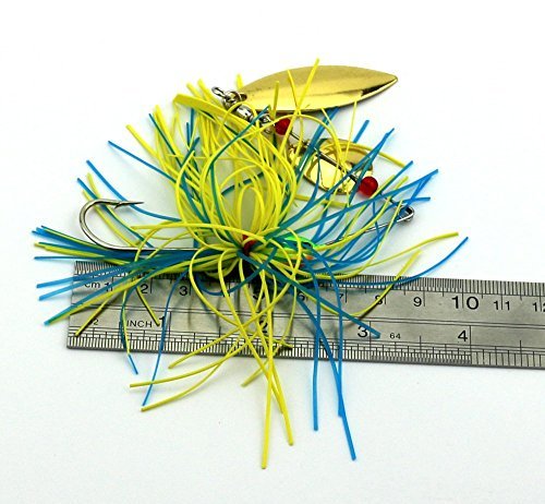 Lot De 5 Leurres Pêche Spinner LENPABY - Cuillères Jig Buzzbait Pour Brochet Et Bass 16.3g
