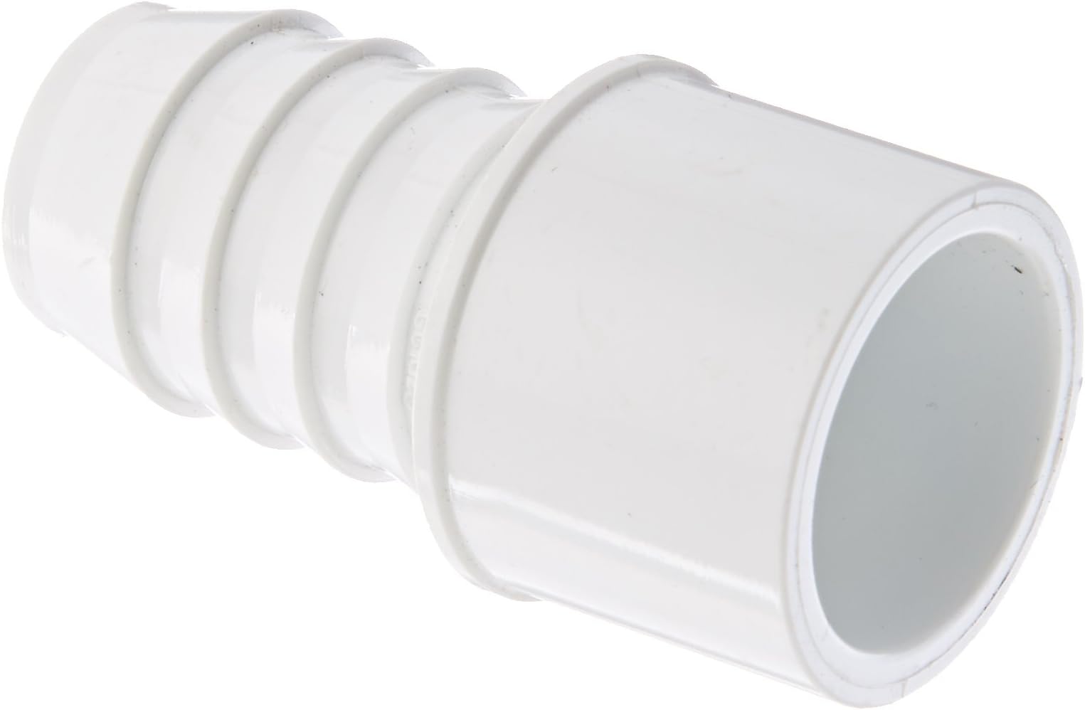 Spears 460 Series PVC Pipe Fitting, Adapter, Schedule 40, White, 3/4"Barbed x 3/4" Spigot