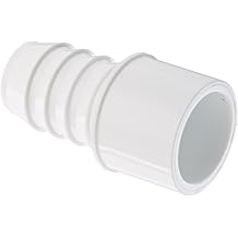 Spears 460 Series PVC Pipe Fitting, Adapter, Schedule 40, White, 1"Barbed x 1" Spigot