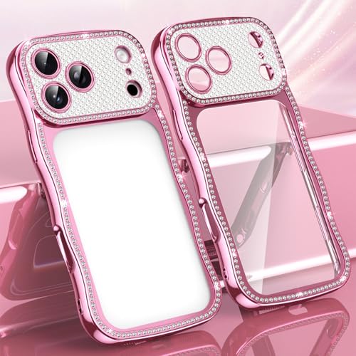 Coque iPhone 17 Pro violette Claire avec protection caméra pailletée anti-choc