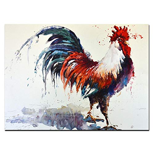 Impression murale de qualité avec cadre motif animal abstrait 60 x 90 cm