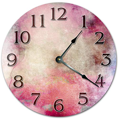 Reloj de pared analógico 10.5 pulgadas tono rosa
