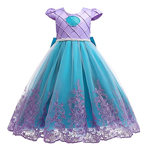 Cinheyu Girls Halloween Costume Mermaid Princess Fancy Cosplay Dress Christmas Birthday Party Pageant Tulle Ball Gown 9-10T #TOP11