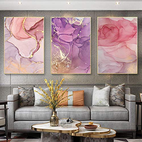 Peinture sur toile marbre abstrait pour decorer un grand mur nu