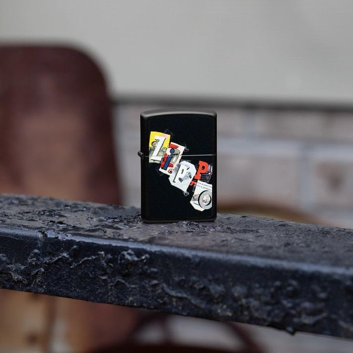 Encendedor Zippo personalizado con grabado negro mate miniatura 4
