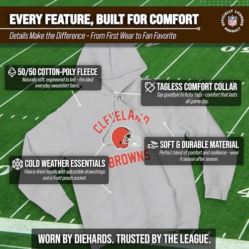 Image of Team Fan Apparel NFL Gameday Hoodie Pullover Sweatshirt for Men and Women | Officially licensed NFL Gameday fleece pullover - kangaroo pocket, ribbed cuffs, drawstring hood, unisex fit