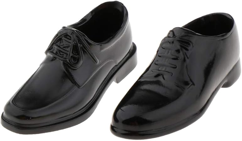 2 Pares 1/6 De Modelo De Sapatos De Couro PU Para Figuras De 12\
