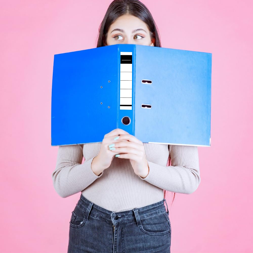 Etichette Autoadesive Per Raccolgitori | 50 Pezzi 3.6x19cm | Colore Blu | Per Organizzazione Ufficio - Foto 12