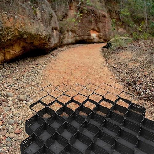Rejilla estabilizadora de Grava para Caminos de Acceso de 5,1 cm y 10,2 cm - Rejillas permeables Reutilizables para Caminos y Pendientes - Solución de estabilización de Suelos cortable