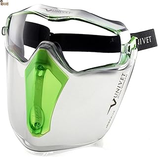 Óculos BricoLoco proteção e segurança no trabalho. Anti-embaciamento. Anti-manchas. Protetores anti-líquidos anti-pó. Função de óculos para trabalhar com óculos graduados. (Óculos lente clara + ecrã)