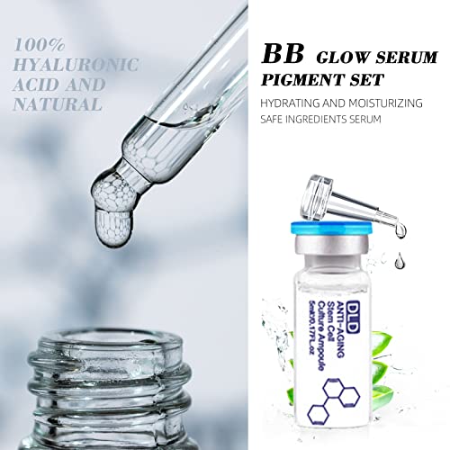 Bb Glow Pigment Kit, Bb Glow Booster Starter Kit, 0.17Oz 10 Vials Hyaluronic Acid Ampoule Essence Skin Treatment Kit For Facial Der Skin Care Serum Anti-Aging Essence Skin Care Bb Glow #TOP4
