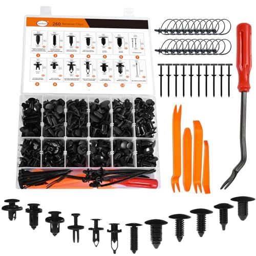 JinnEterri 260 PCS Car Bumper Retainer Clips