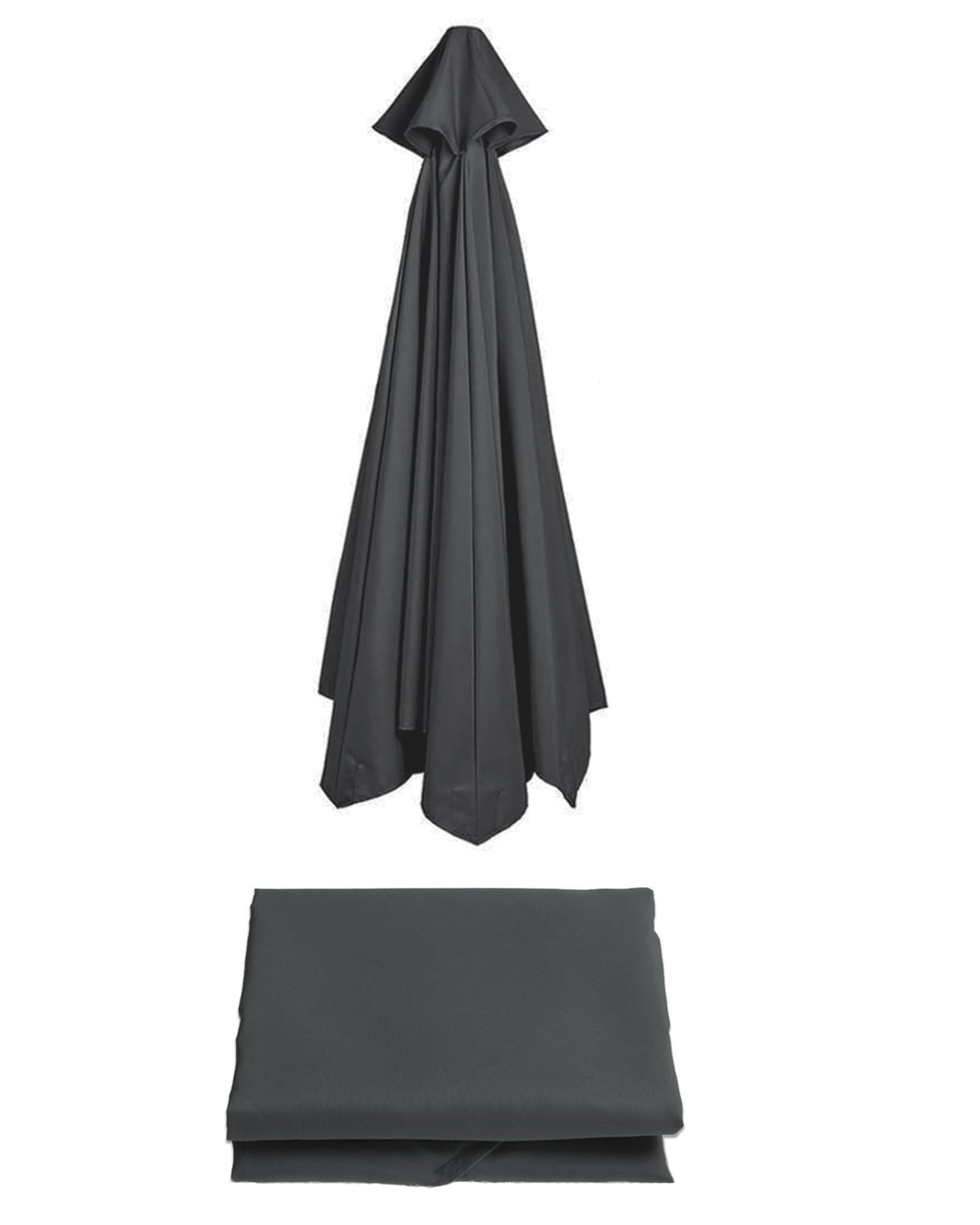 Replacement Parasol Canopy 200CM 2.7M 300CM｜6 Arms/8 Arms Replacement Parasol Fabric Cover For Backyard Garden Beach(Color:Gray,Size:8 ribs-3m(9.8ft))