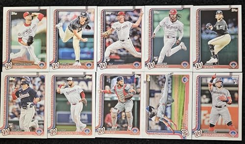 2025 Topps Washington Nationals 20 Card Hand Collated Team Set Series 1 & 2 Includes Dylan Crews James Woods Rookie Cards
