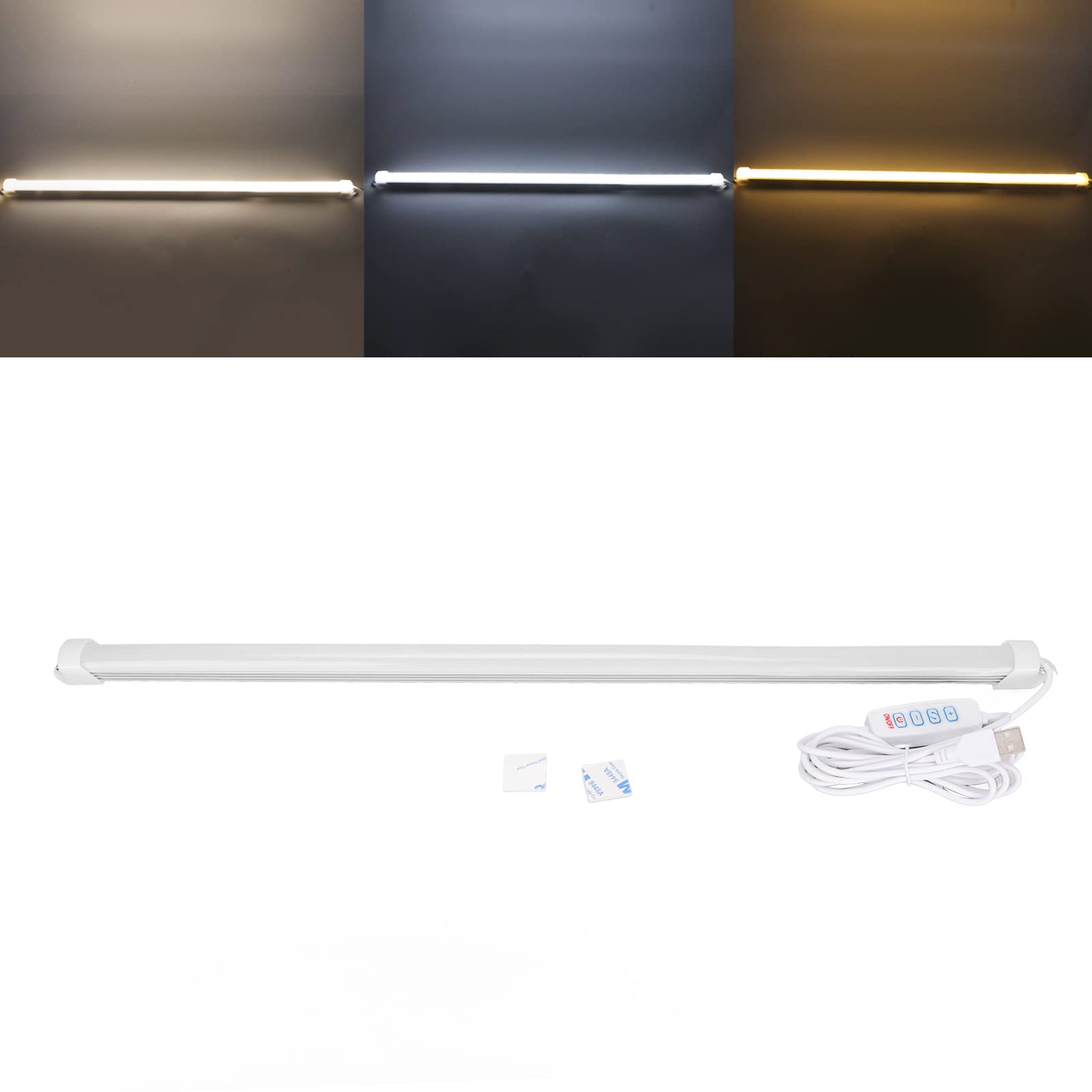 Oświetlenie podszafkowe, wtyczka USB Funkcja pamięci oświetlenia LED do szafy, możliwość przyciemniania Ochrona oczu 3-kolorowa lampa LED na ladę, supercienka ściemnialna lampa warsztatowa, oświetleni