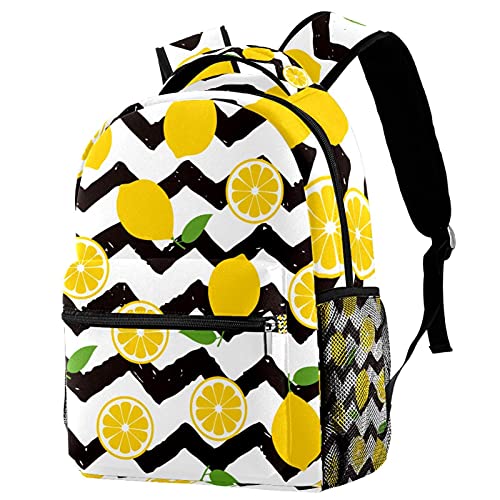 Sac à dos voyage anti-fuite avec porte-bouteille motif citron original