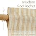 jinchan Striped Linen Kitchen Curtains 24 Inches Length Tier Curtains Farmhouse Modern Cafe Style Small Window Treatments Airy Light Filtering Rod Pocket for Living Room Bathroom 2 Panels Beige