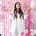 Pastel Pink Birthday Party Backdrop Decorations Foil Fringe Curtain 3.3x8.2ft 2 Pack, Pink Streamers Background Party Decorations Wall Door Hanging for Baby Valentines Barbie Princess Bachelorette