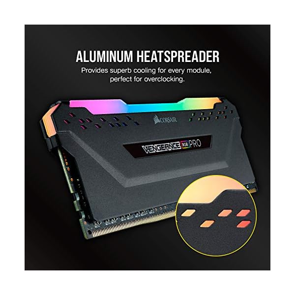 CORSAIR VENGEANCE RGB PRO DDR4 RAM 32GB (2x16GB) 3600MHz CL18-22-22-42 1.35V Intel XMP AMD EXPO Computer Memory – Black (CMW32GX4M2Z3600C18) - Image 6