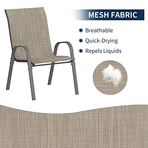 Amopatio Patio Chairs Set Of 4, Outdoor Stackable Dining Chairs For All Weather thumb #2