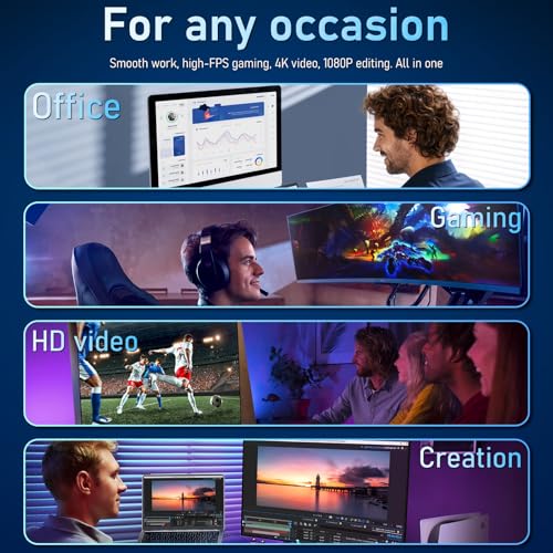 suevery Desktop Computer Prebuilt Gaming PC White | Ryzen 5 5500 Up 4.2 G 6cores 12threads 16G DDR4 RAM 512G SSD RX6500 XT 4G Gamer Home 4K Pro - Image 5