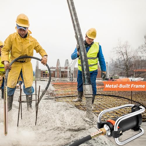 LMYYGOO Electric Concrete Vibrator Handheld, 2HP 1500W 18000RPM Powerful Copper Motor Portable Construction Insertion Cement Concrete Vibrating Tool with 4.5M (14-3/4ft) Long Flexible Shaft