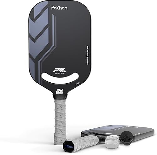 Carbon Fiber Pickleball Paddle, Professional Raw Carbon Fiber Pickleball for Power & Control, Polymer Honeycomb Core, USAPA Approved T300 Pickleball