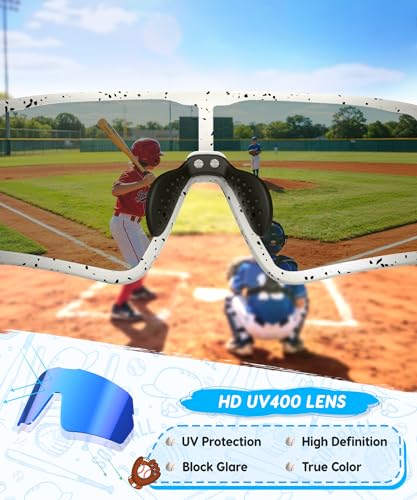 RIDEFLOW Kids Sunglasses Kids Sports Sunglasses UV Protection for 3-12 Boys Girls Baseball Softball Cycling-RIFO — view 6