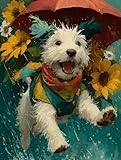 ダイヤモンドアート 犬 5D ビーズア�