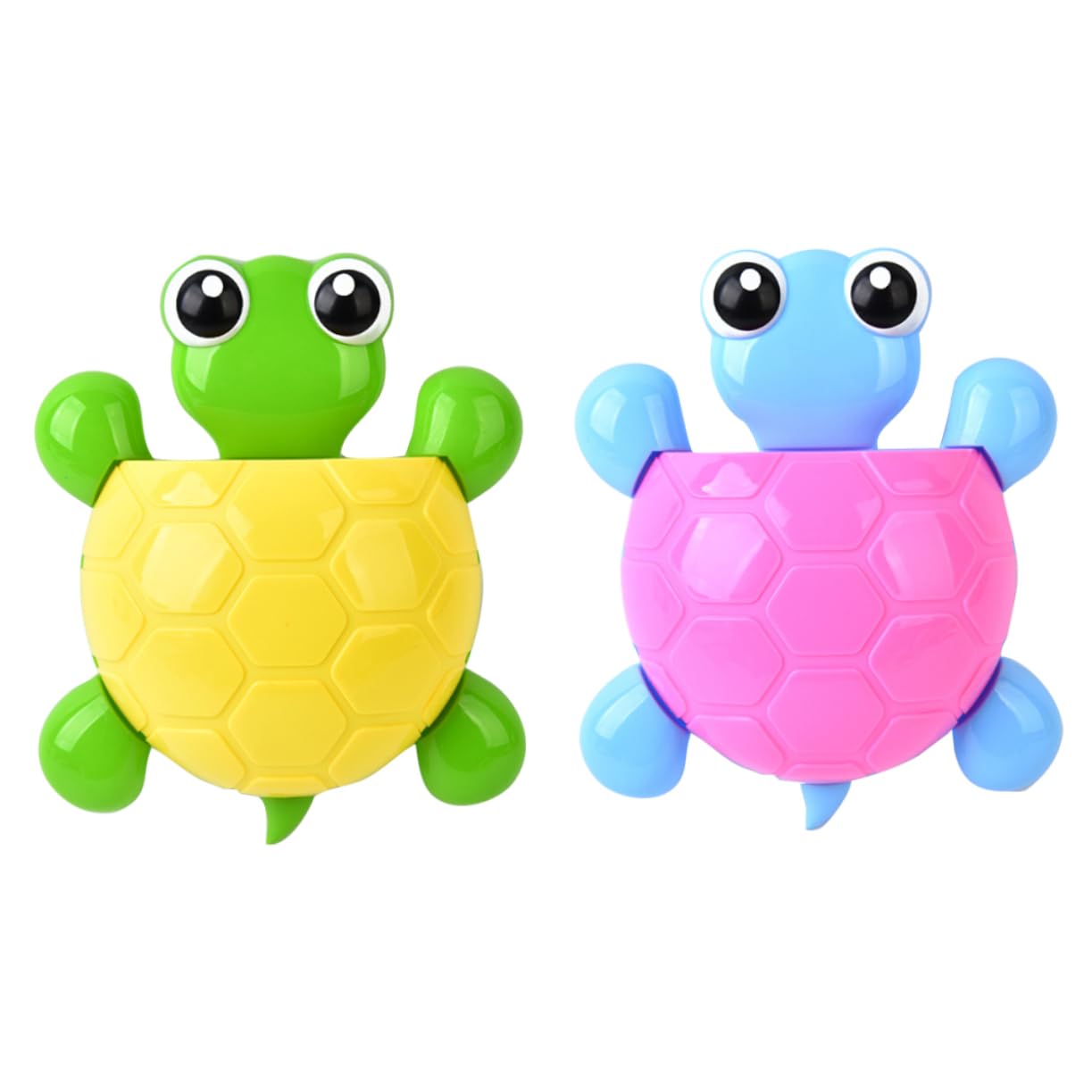 Portacepillos de Dientes para Lavabo 4 Piezas Tortuga PP y PVC