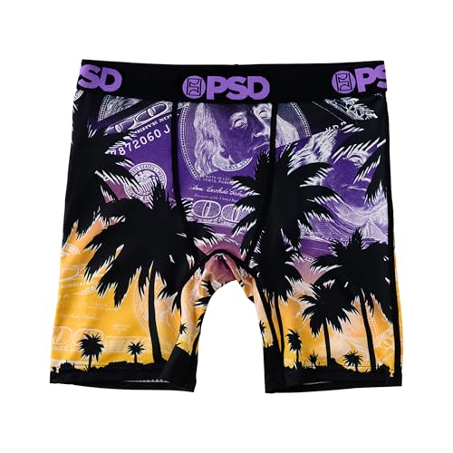 Image of PSD Youth Boy's Underwear - Benji Sunrise Youth Boxer Briefs with Fun Print Designs - Comfortable Boxers for Boys, Small