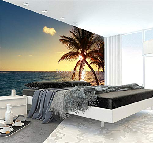Décoration de la maison papier peint coucher de soleil mural 3D - 5